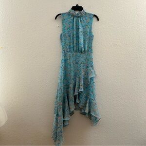 CeCe Blue Asymmetrical Sleeveless Sundress